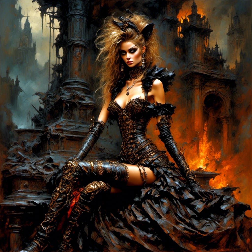 Femme Fatale Goddess in Heroic Fantasy Style