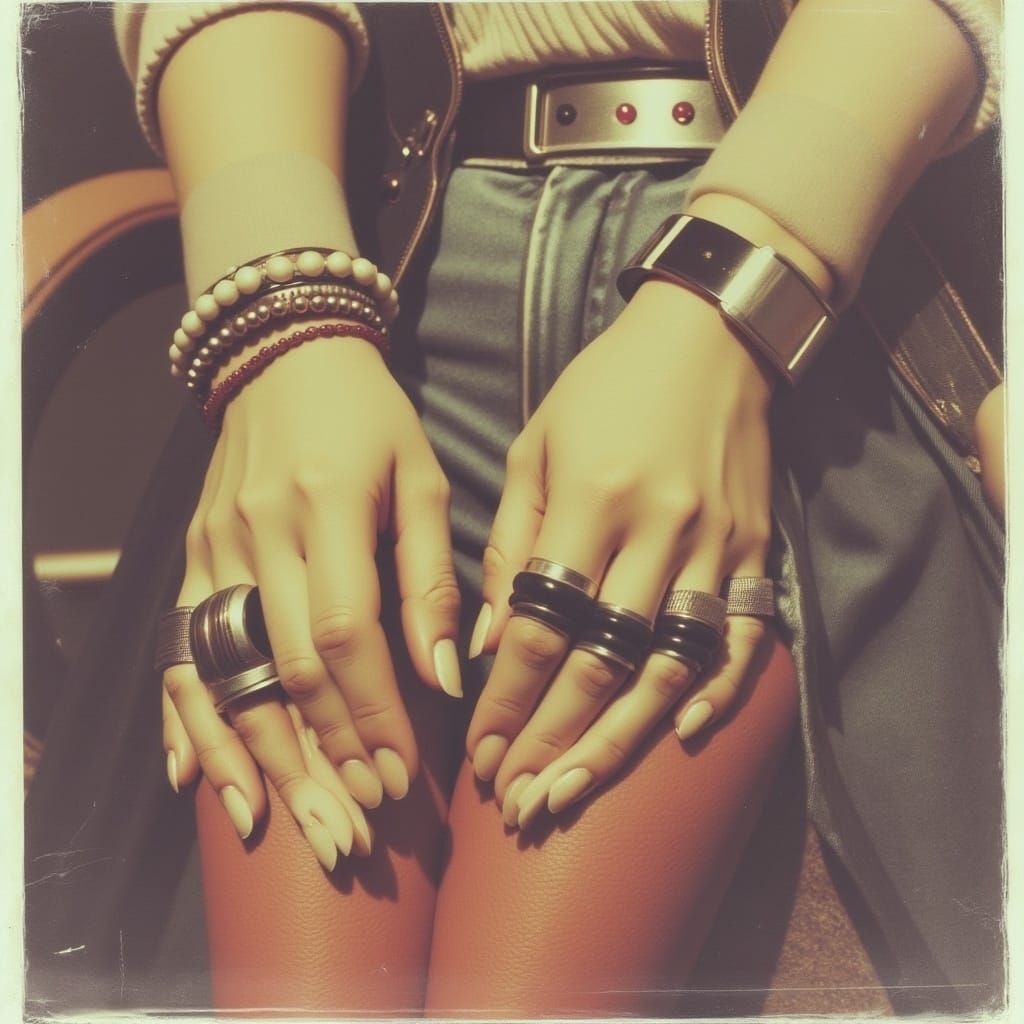 Elbow Pads in 80s Polaroid Style