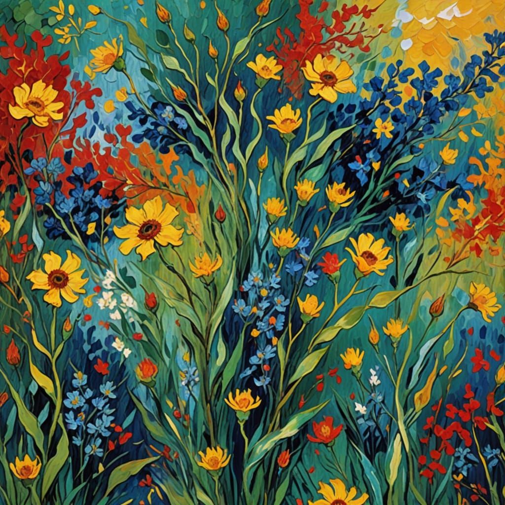 Vibrant Gouache Explosion in Epic Impressionist Style