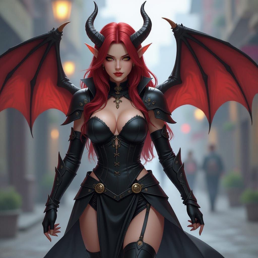 Succubus Demon in Ethereal Glow