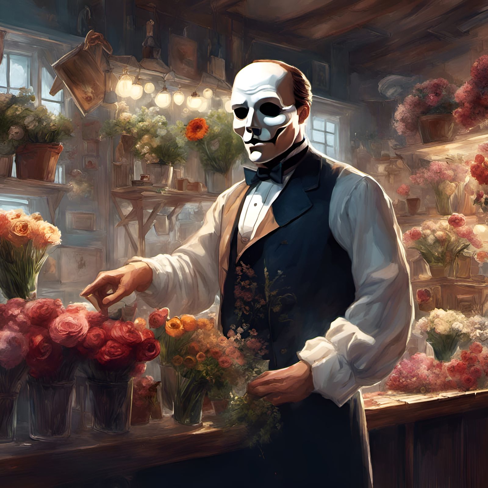 Phantom of the Opera's Flower Shop Portrait
