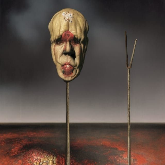 Surreal Head on a Stick, Dreamlike Art