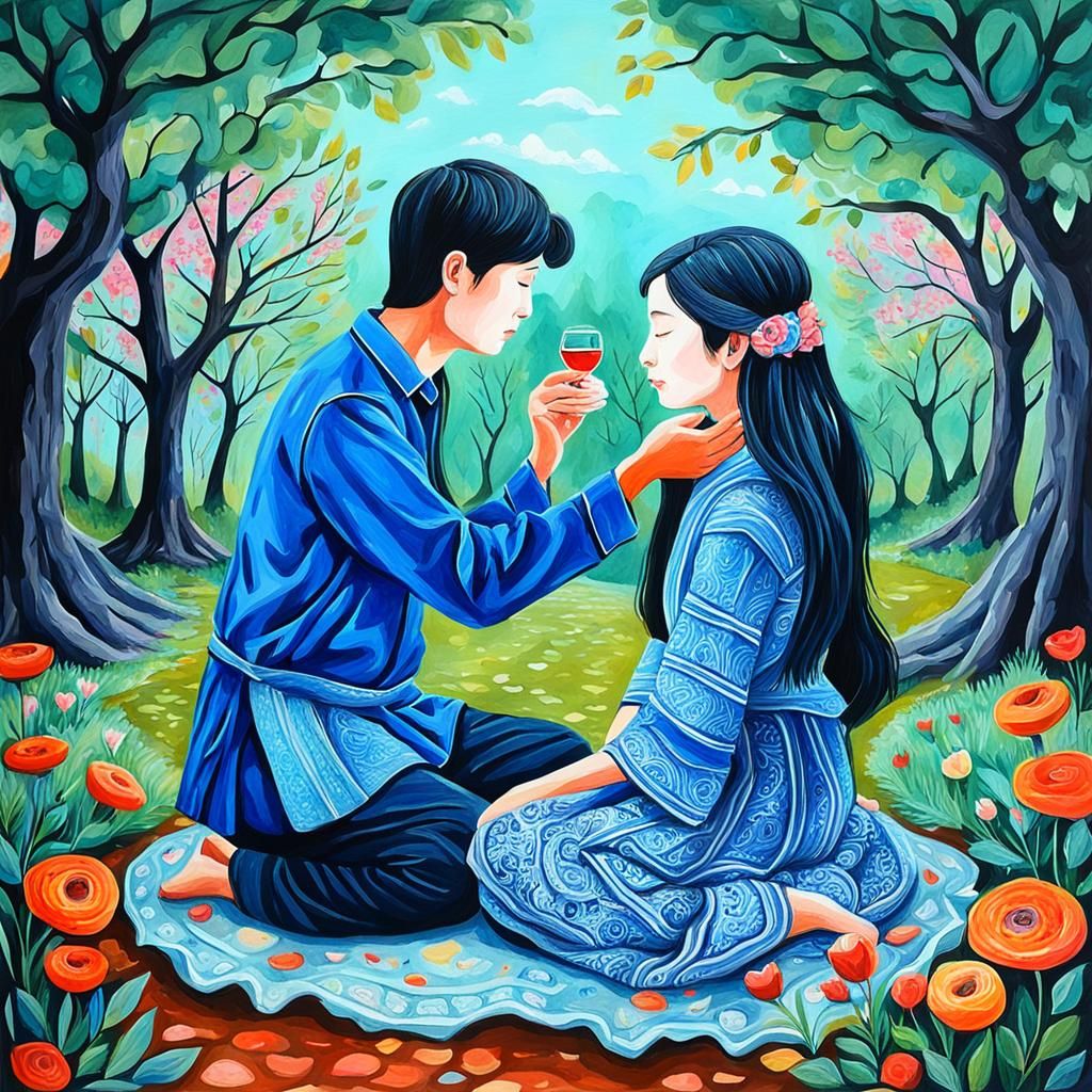 Gouache Painting: Love and Inevitable Judgement