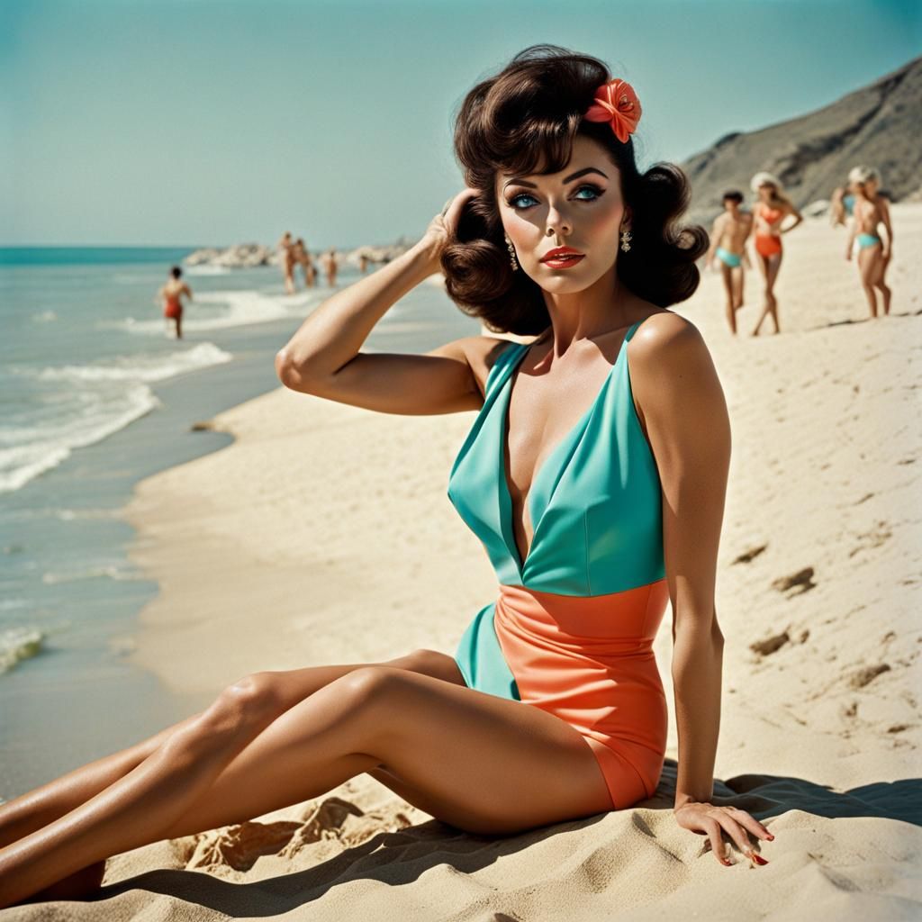 Joan Collins in 1960s Fashion Photography