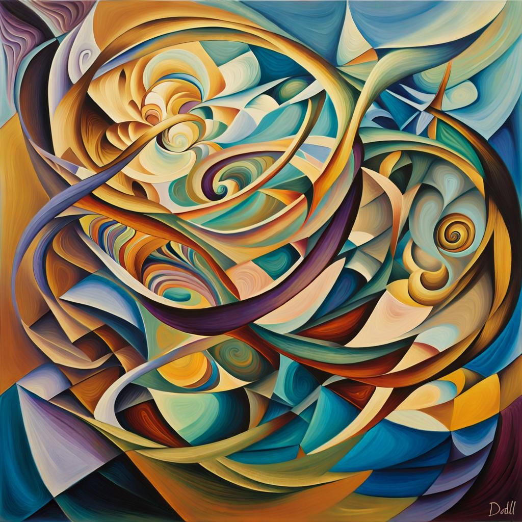 Surreal Cubism with Flowing Lines in Fauvist Style