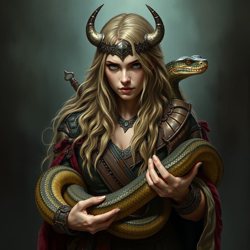 Viking Woman with Snake