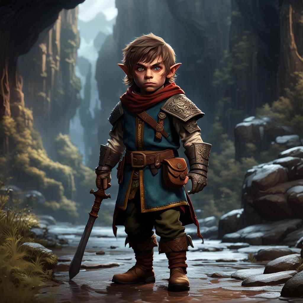 Halfling Rogue Concept Art in Detailed Matte Style