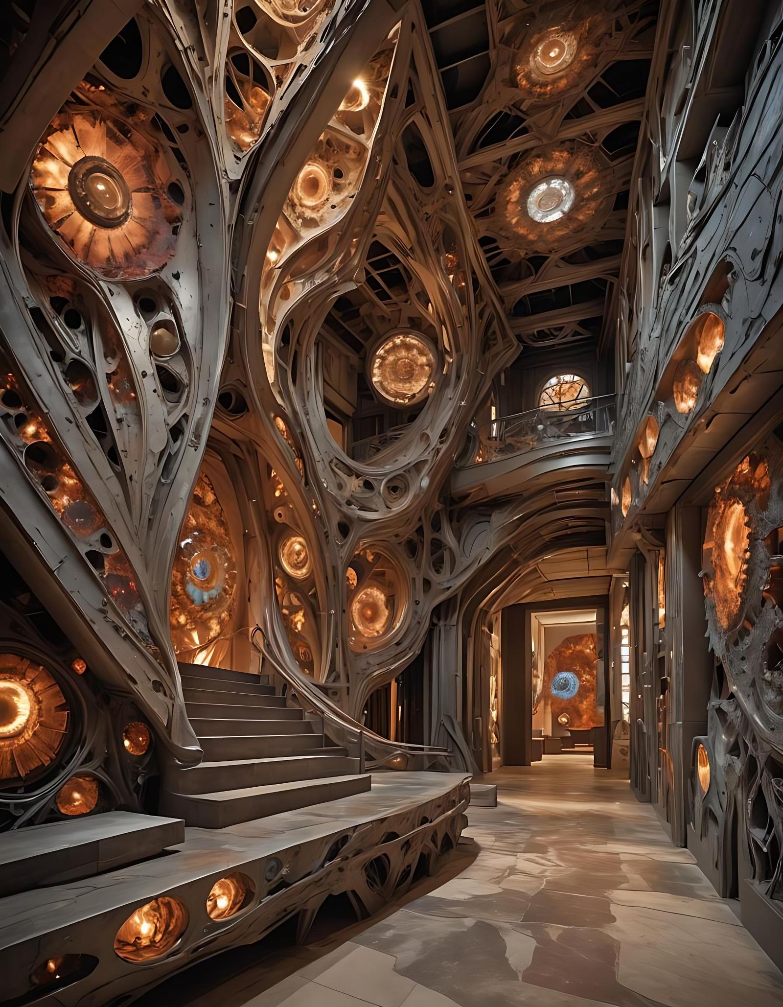 Joyful Abstract in Dynamic Lighting and Fractal Style