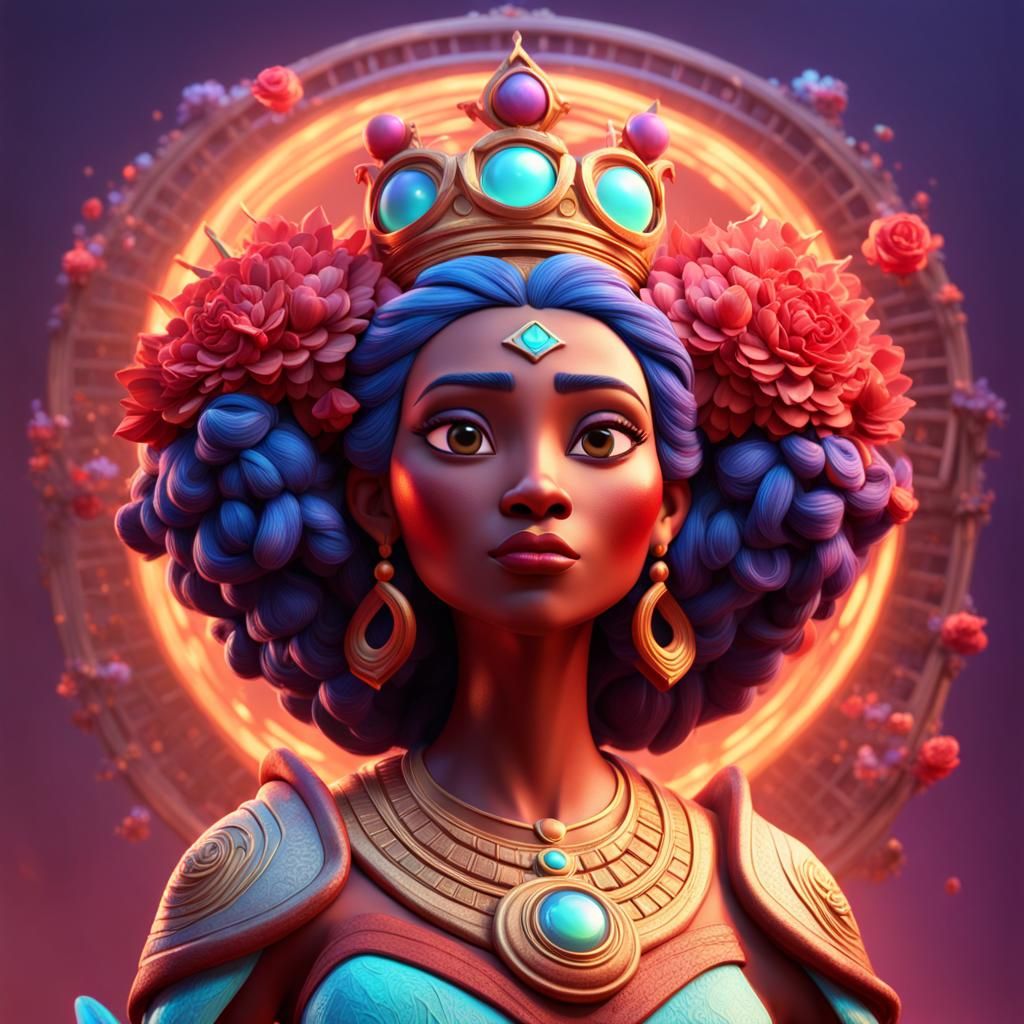 Goddess of Love and Wisdom: 3D Digital Art