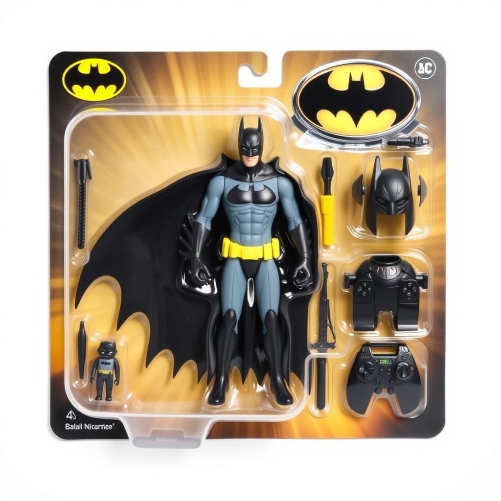 Batman in Vintage Action Figure Packaging