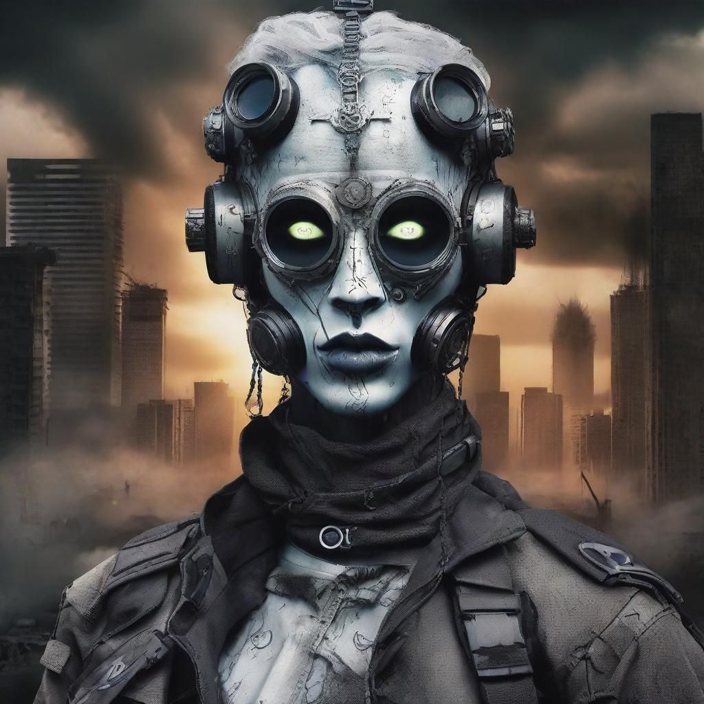 Symmetrical Face with Sharp Focus Gaze