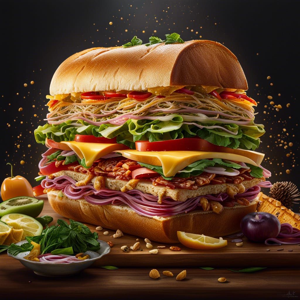 Towering Multi-Layered Sandwich Concept Art