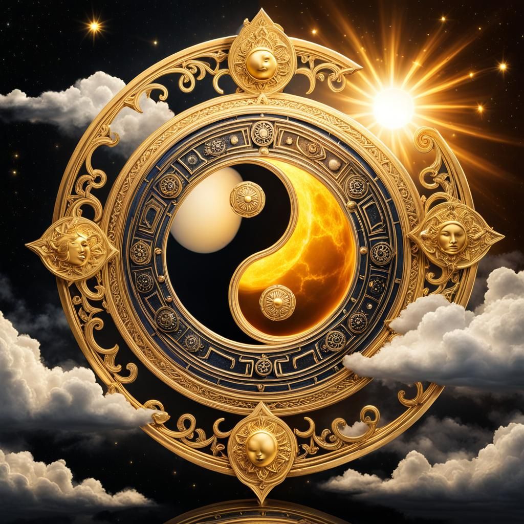 Yin-Yang as Sun and Moon in Celestial Cosmos