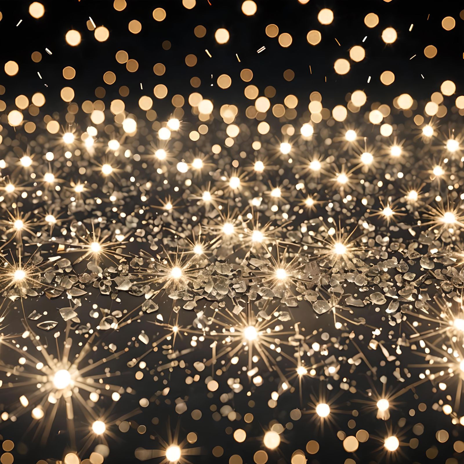 Enchanting Shimmering Lights and Crystal Particles