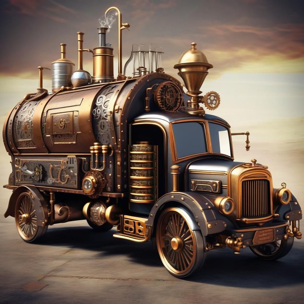 Steampunk Food Truck: Victorian-Era Mobile Kitchen
