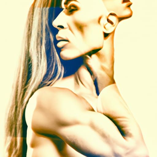 Muscular Brazilian Transgender Woman, Double Exposure