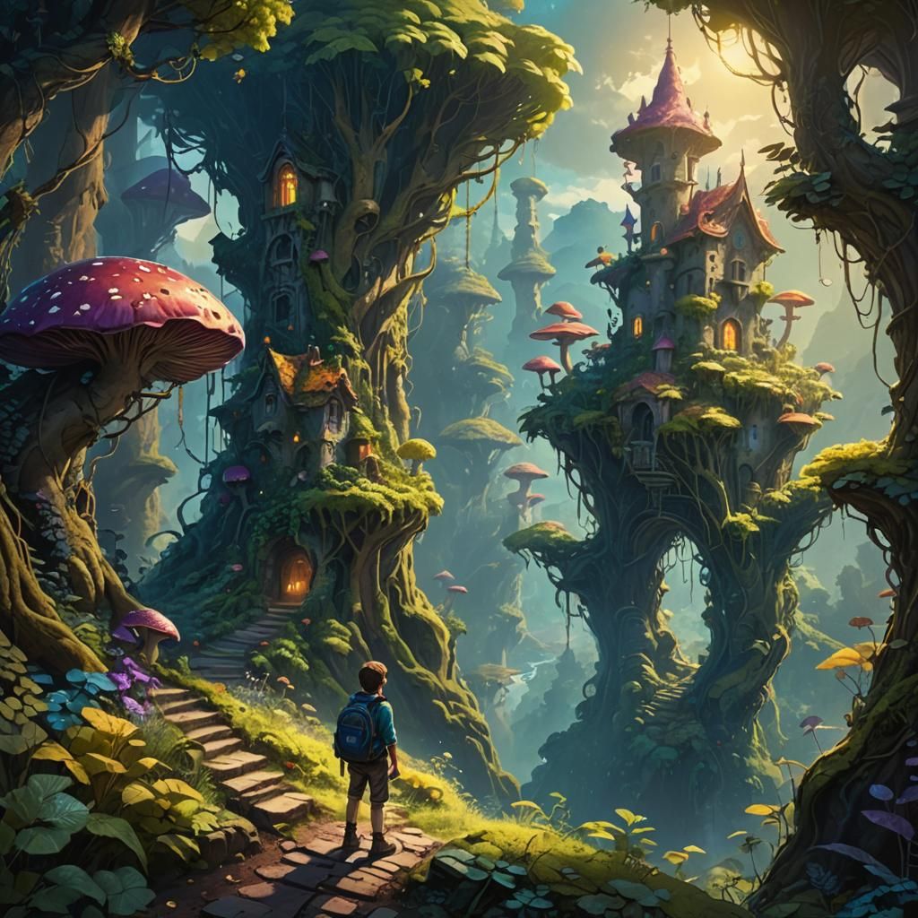 Mystical Forest Edge: Fantasy Concept Art