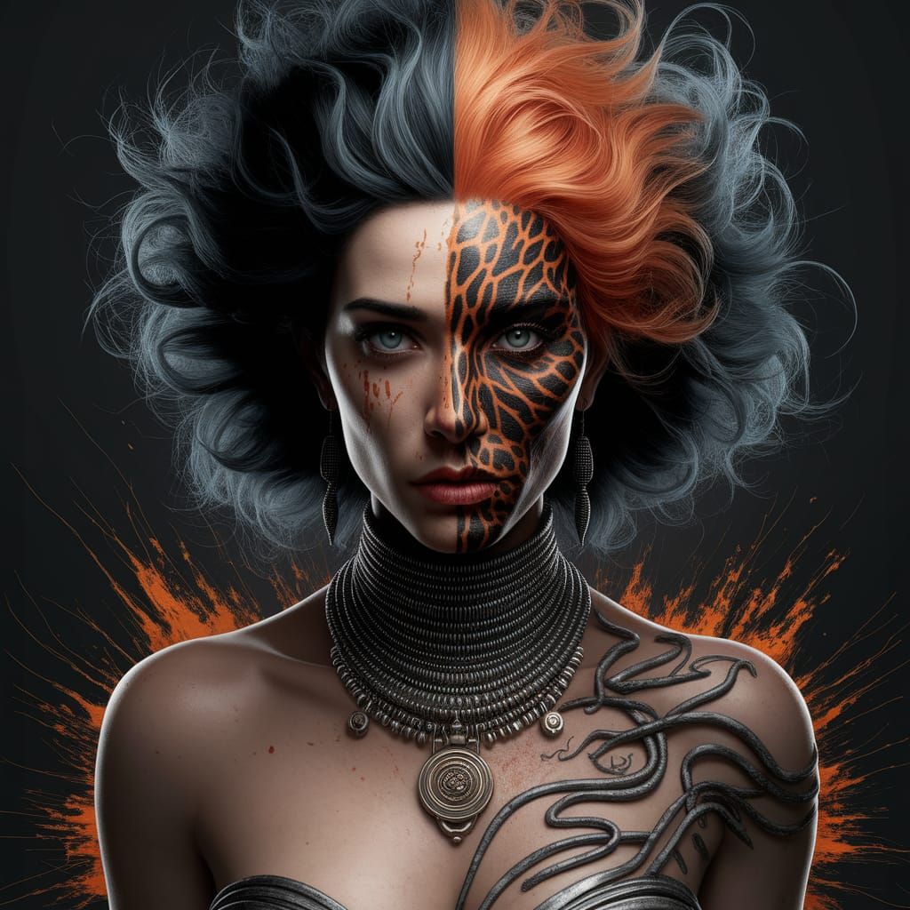 Insect-Human Hybrid Woman Grabs Ritual Dagger