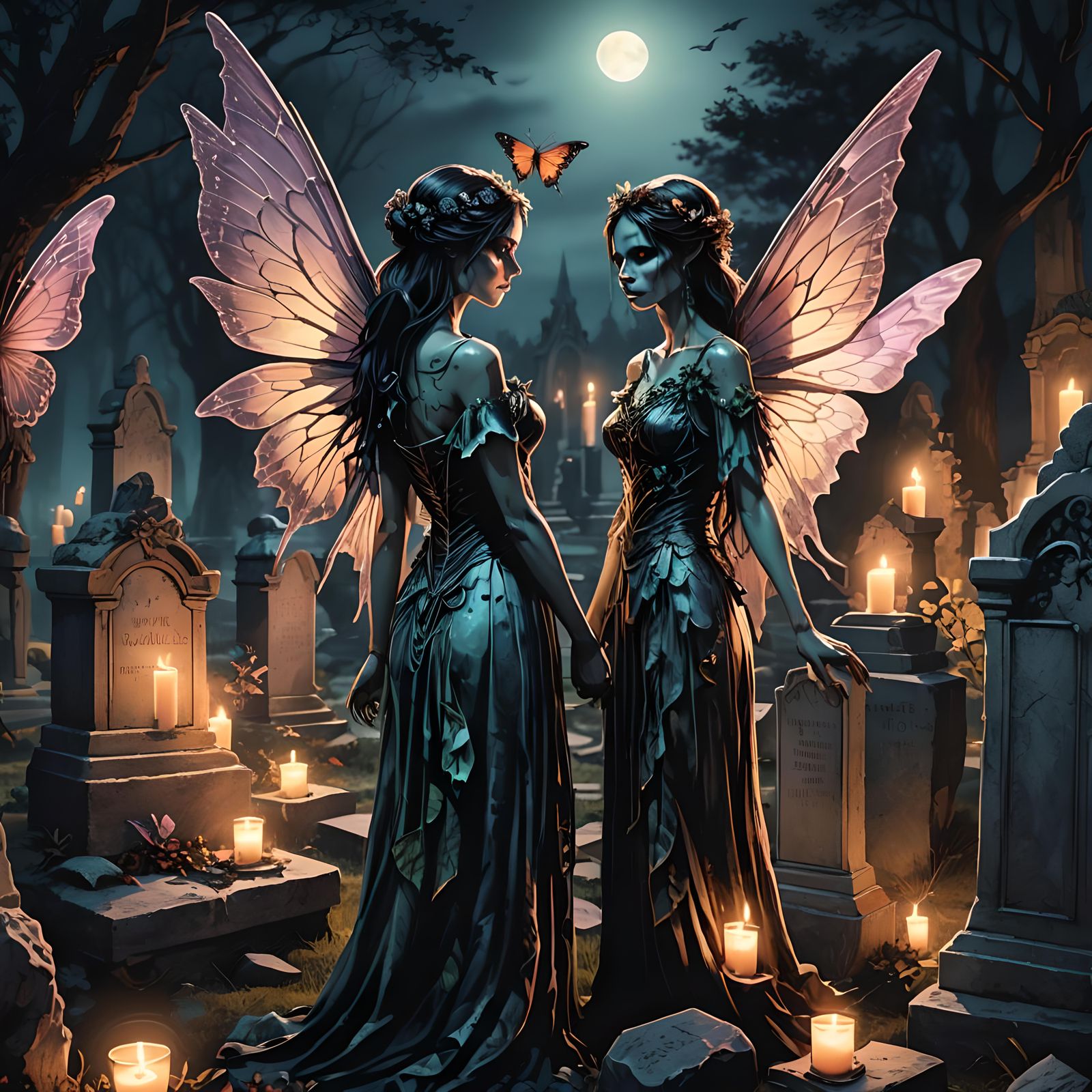 Undead Fairy in Enchanted Graveyard Splash Art