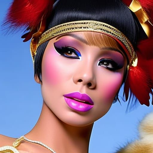 Louise Brooks and Josephine Baker in Baroque Style