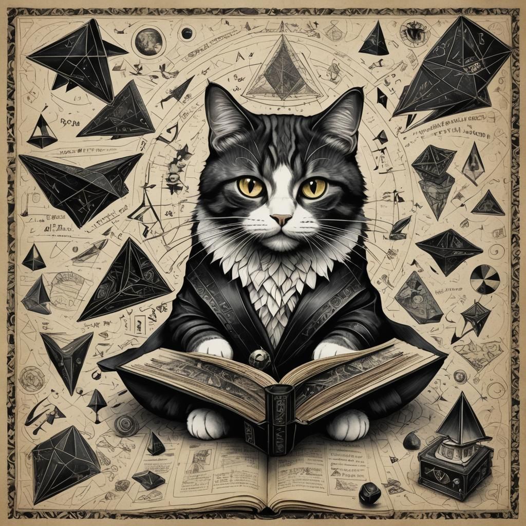 Wizard's Spellbook and Paper Plane, Hyperrealistic Charcoal ...