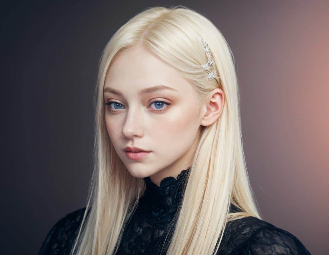 a pretty girl with light blonde hair