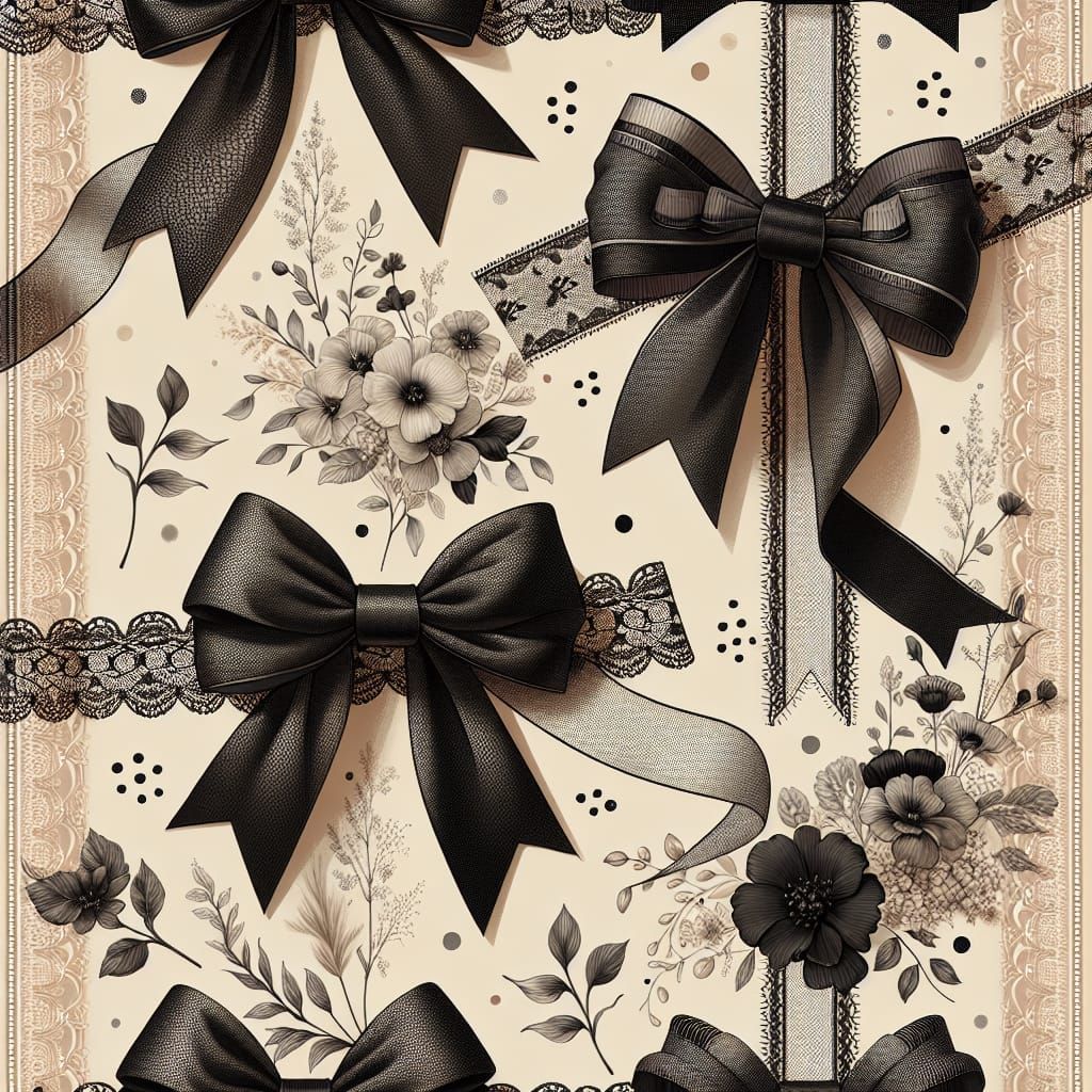 Elegant Coquette Bows Seamless Pattern for Digital Paper