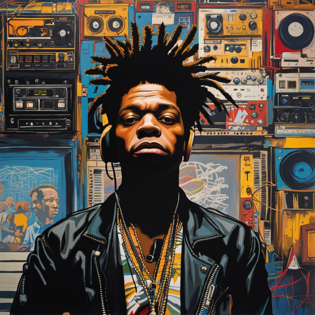 Jean-Michel Basquiat as a DJ