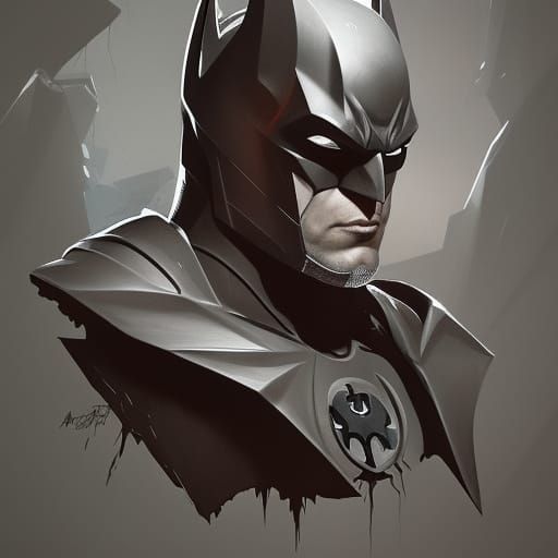 Demonic Batman Portrait in Hyperdetailed Style