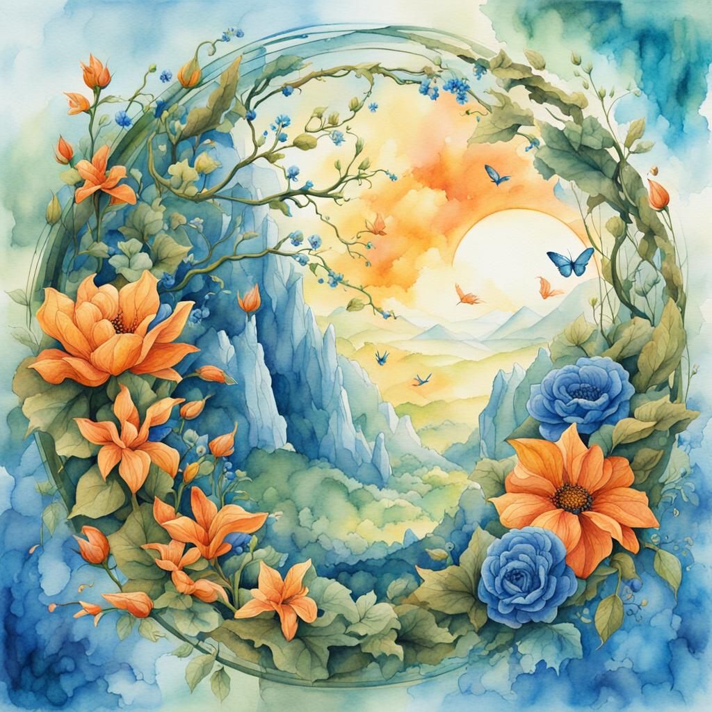 Circle of Life: Four Seasons in Watercolor and Ink
