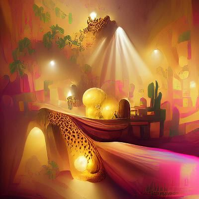 El Dorado Digital Illustration with Volumetric Lighting