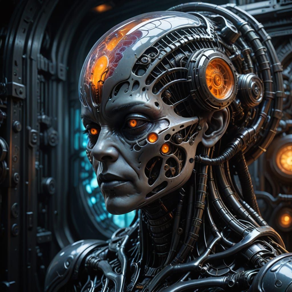 Hyperrealistic Brain Concept Art in Ethereal Setting