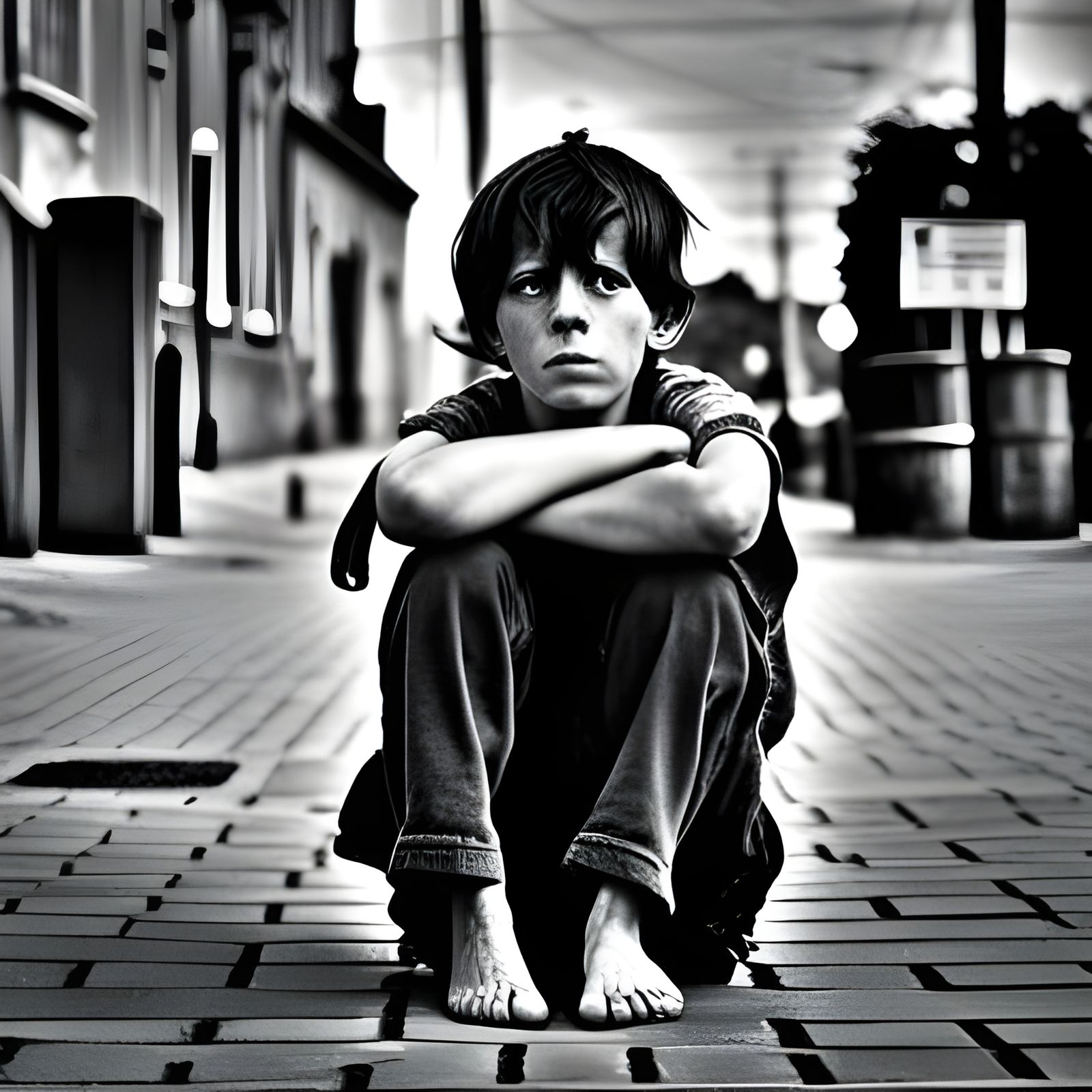 lonely poor barefoot boy (2)