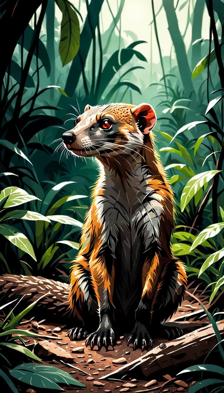 Rabid Mongoose in Jungle Concept Art