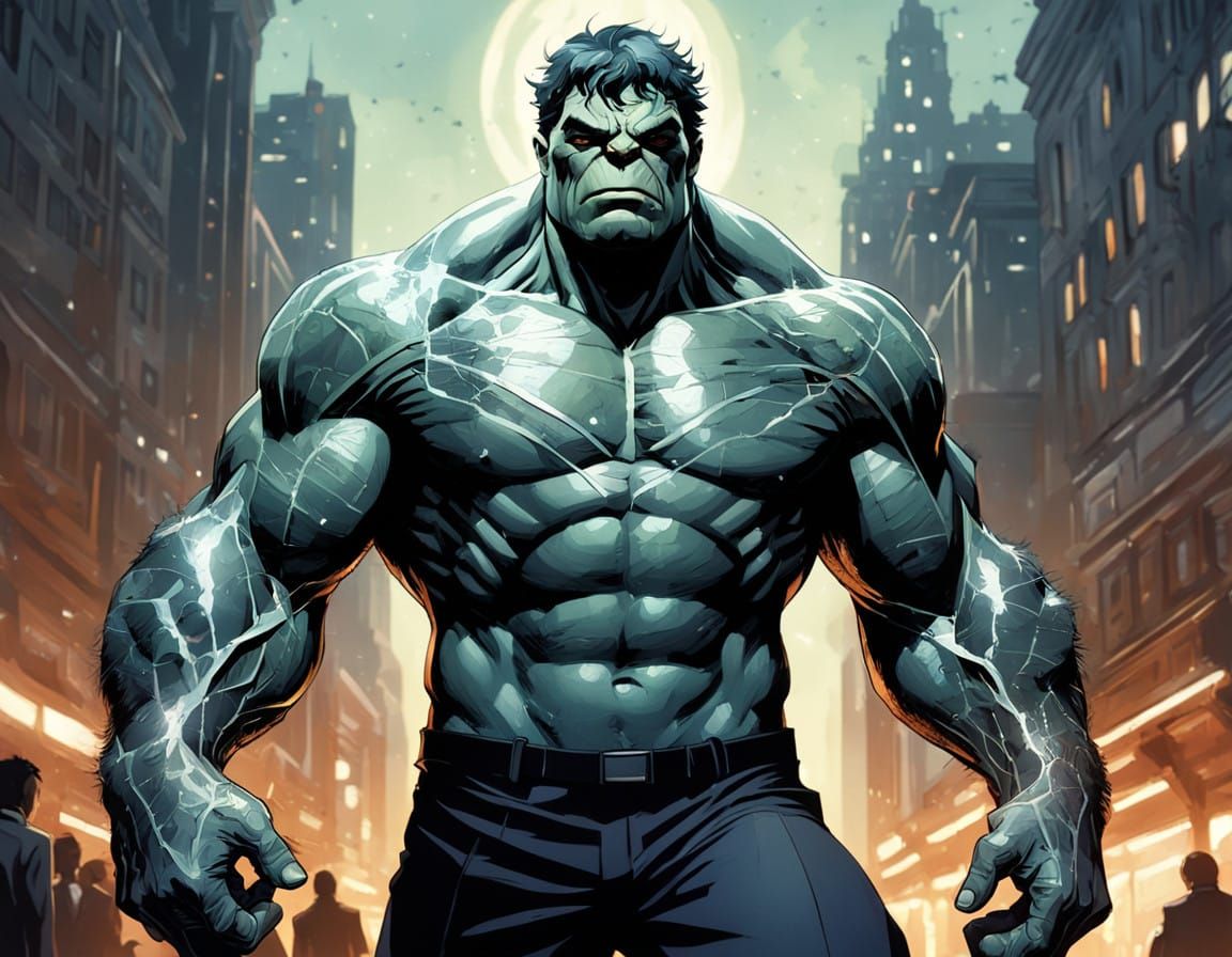 Ethereal Marvel Gray Hulk in Tuxedo