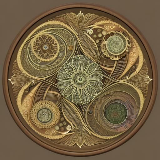 Fairy Chariot in Hazelnut Shell: Abstract Vector Art