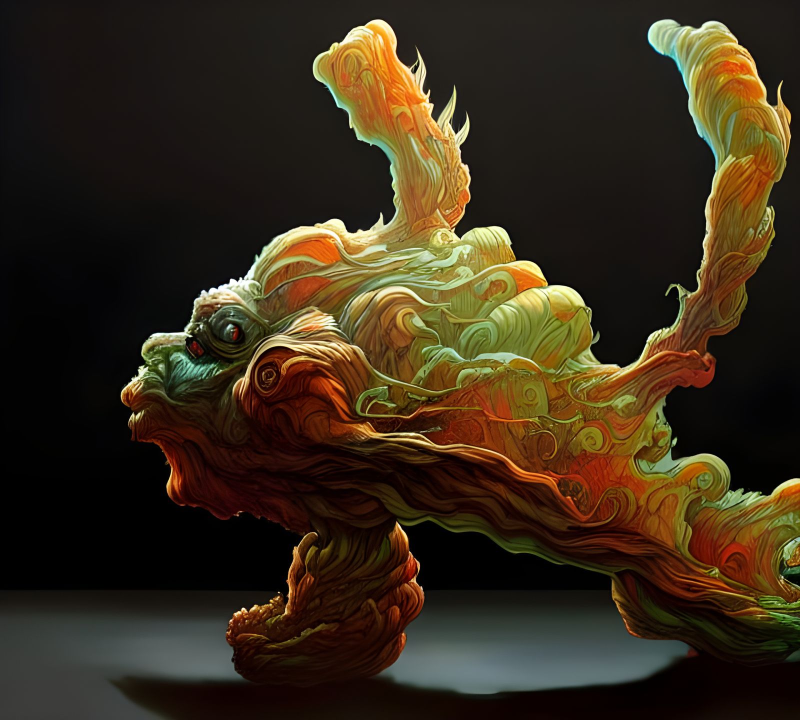 Eldritch Monsters Fusion: Future Beauty in Soft Light