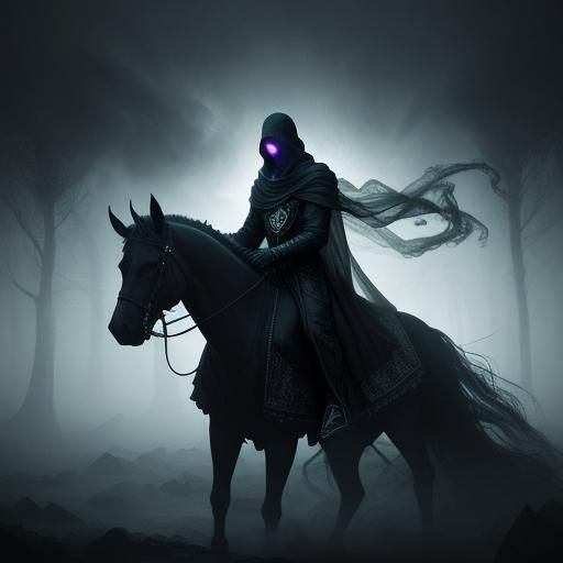 Surreal Dreamscape with Eerie Glow and Misty Veils