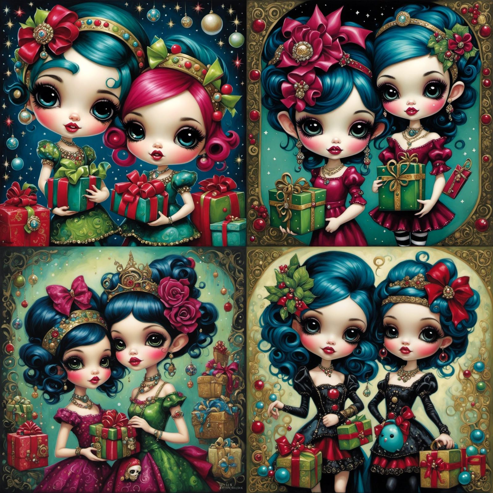 Punk Girls Christmas Shopping