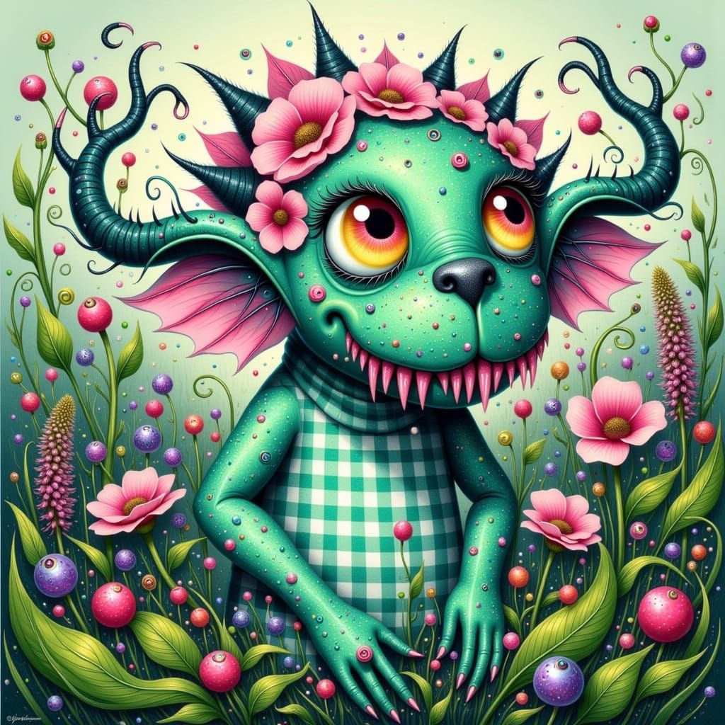 Fantastical Fae Creature in Whimsical Surrealist Style