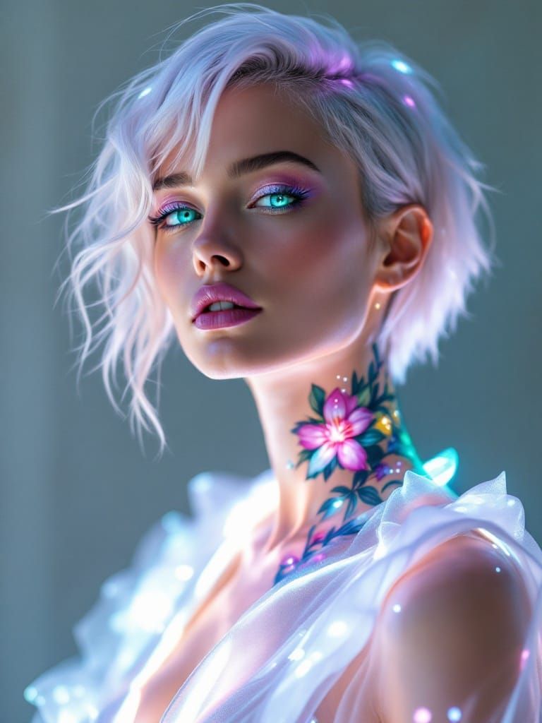 Whimsical Goddess in Soft Lilac Hues