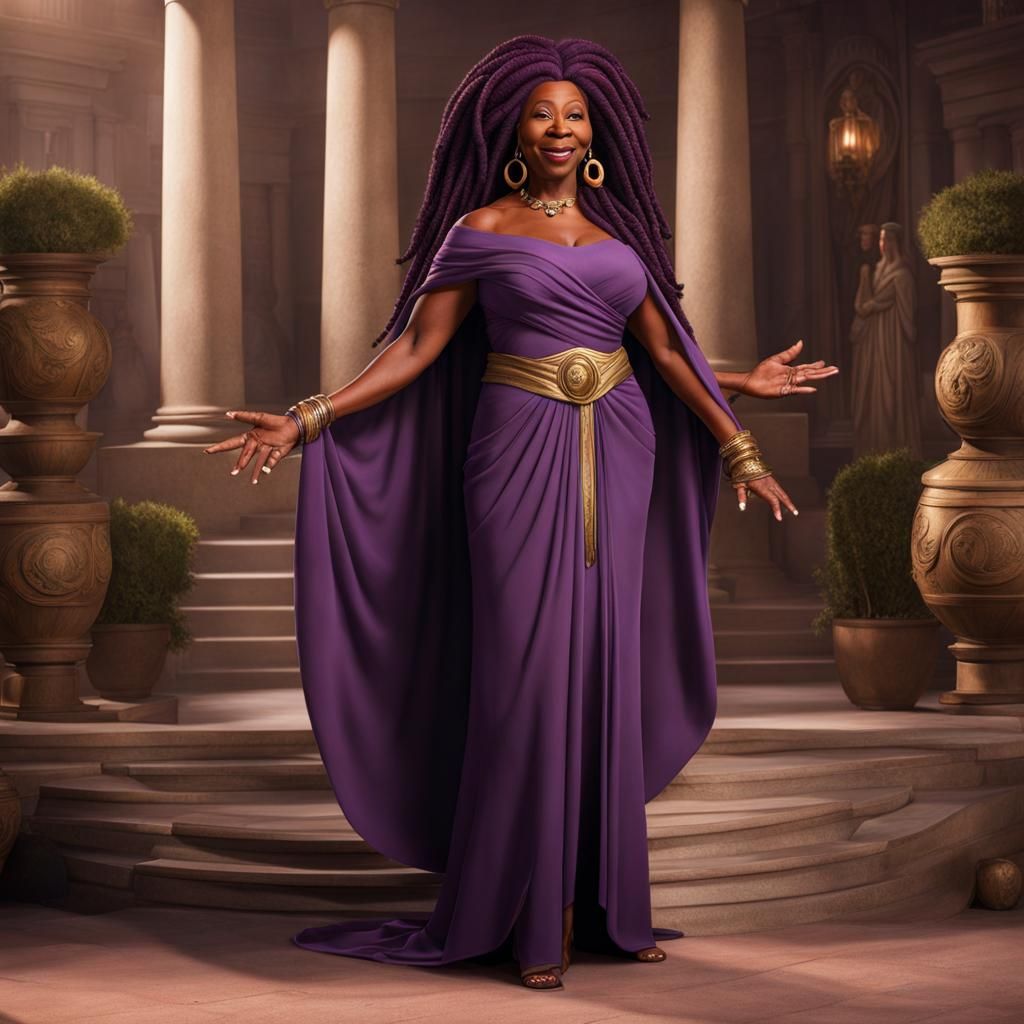 Whoopi Goldberg as Megara Hyperrealistic Portrait