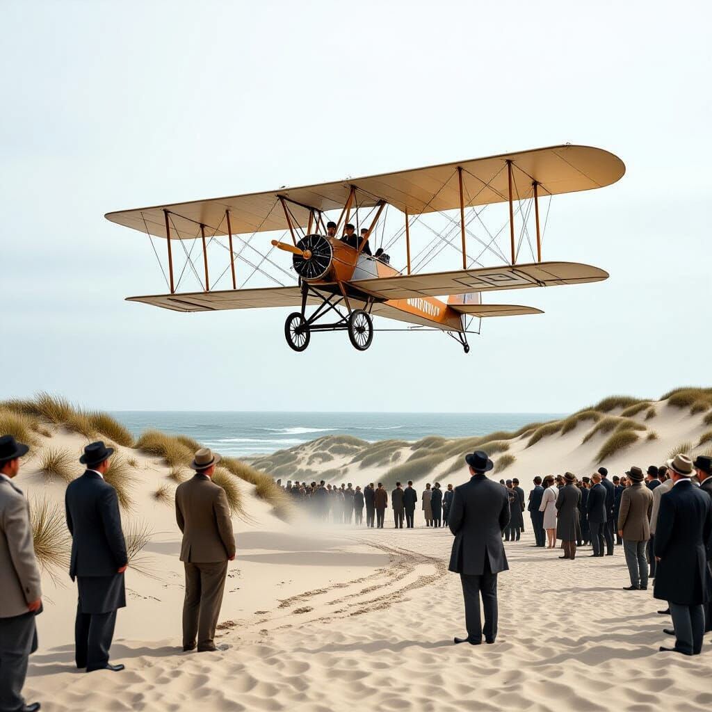 Wright Brothers' First Flight at Kitty Hawk