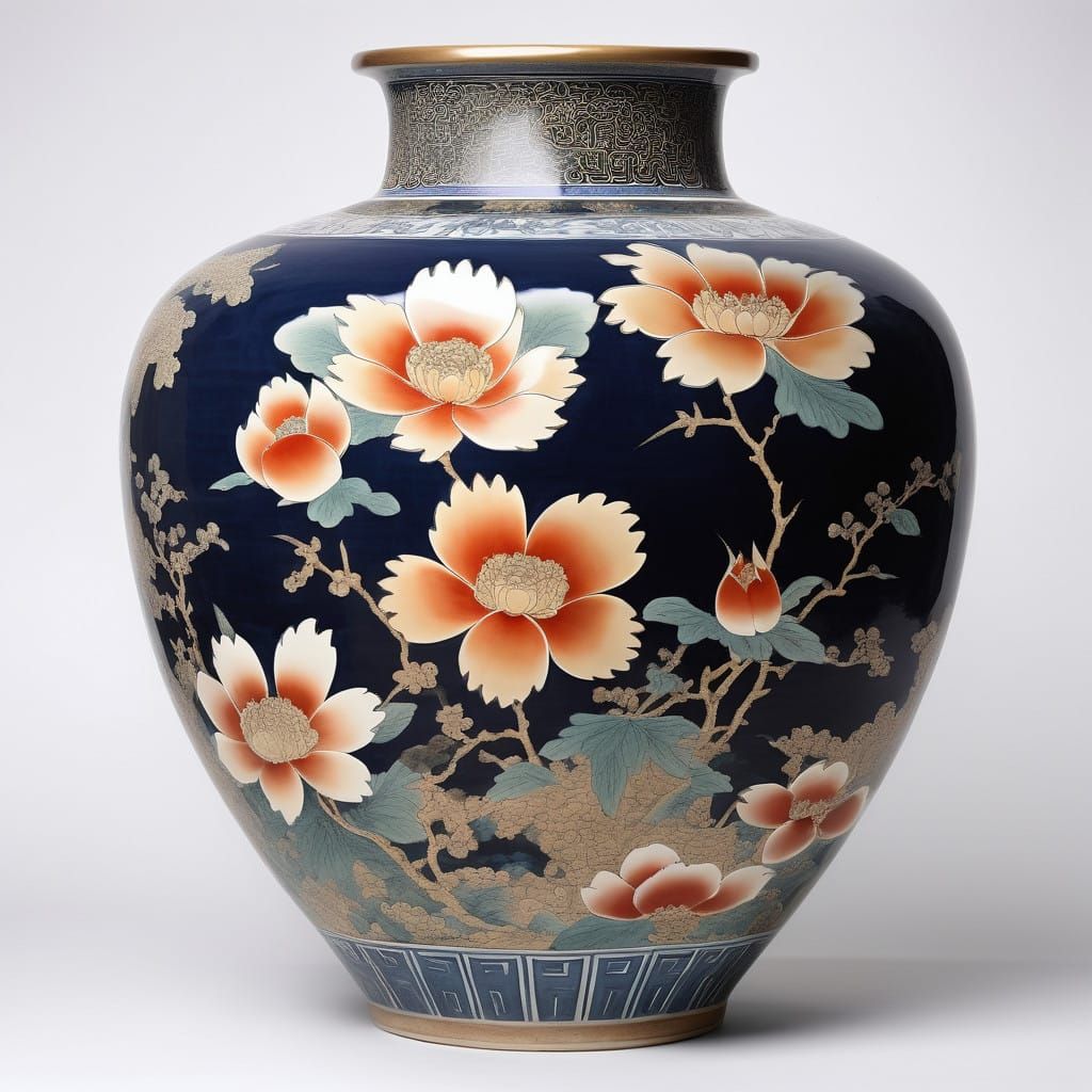 Ancient Chinese Vase in Traditional Style with Modern Twist