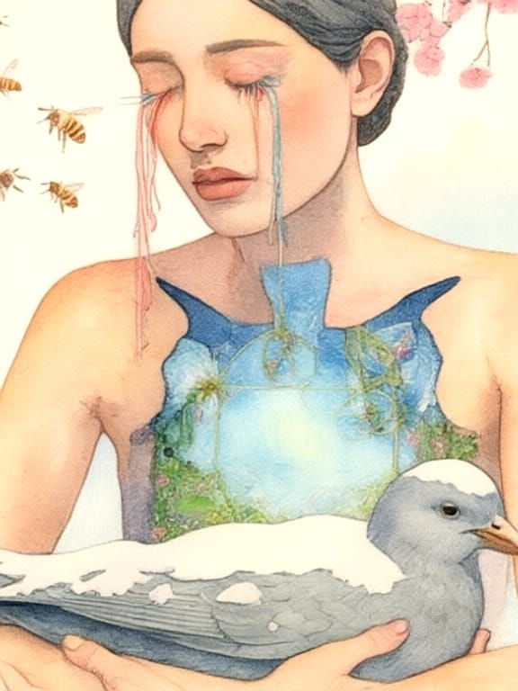 Mystical Exile Rebel in Forest Under Moonlight