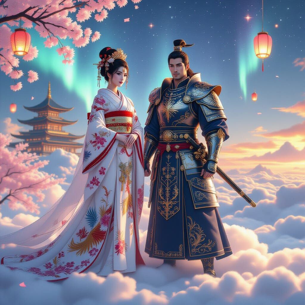 Celestial Empress and King in Cloud Palace