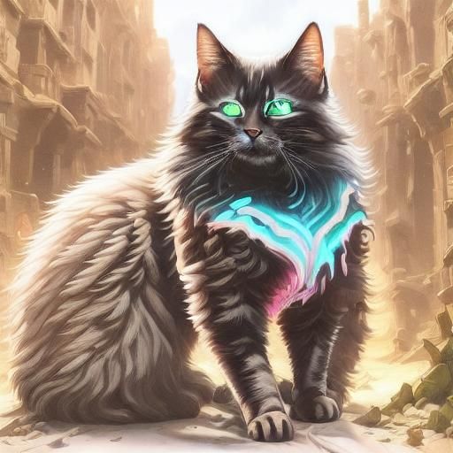 Realistic Pencil Illustration of Three Cats