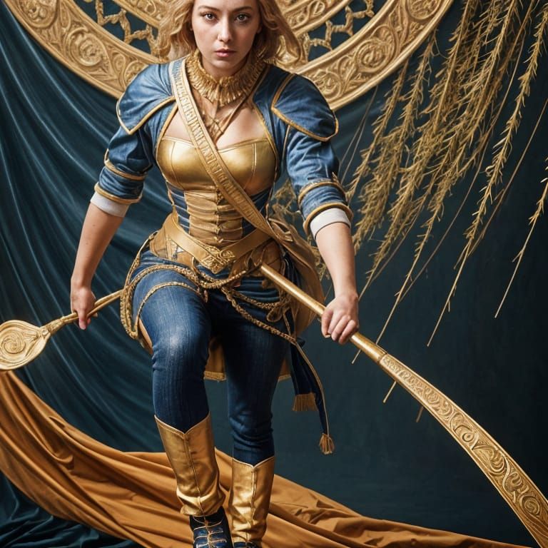 Mysterious Woman in a War Poster, an Iconic Bizantino Style ...