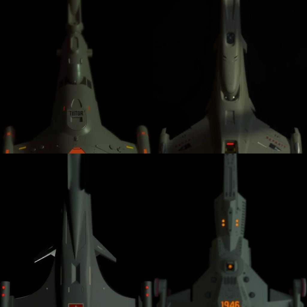 Surreal Starship in Dark Space