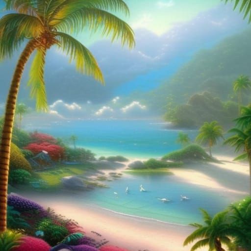 Beautiful tropical beach side view& tropical vibes& Crystal clean water vibes& oasis vibes& relaxing vibes& Beautiful vi...